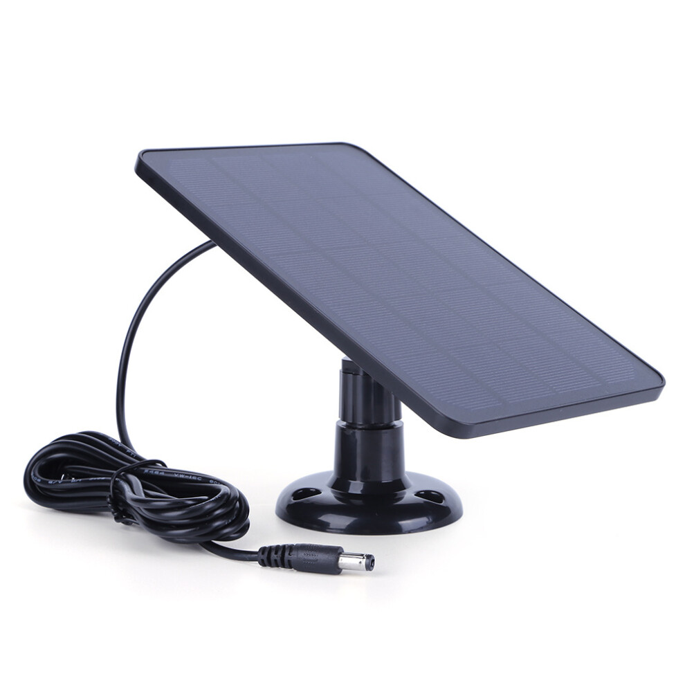 (Black Dc) 10W 5V Solar Panel Monocrystalline Wall Mount For Lights (Black Dc Port) 9417278175322