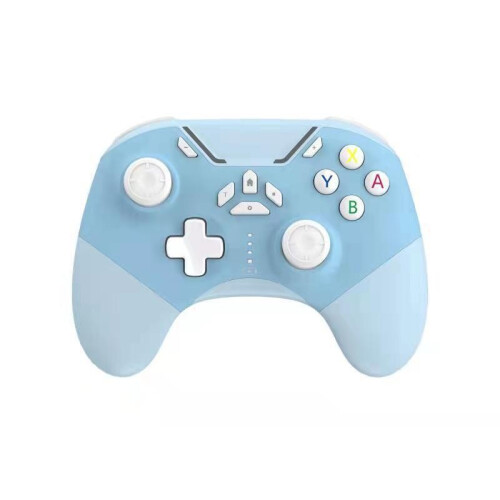 (Blue) Bluetooth Controller for Switch/PC/iPhone/Android/Apple Arcade MFi Games/TV/Steam, Pro Wireless Game Controller(White)
