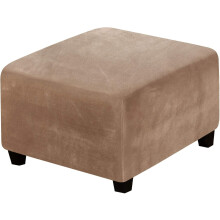 Square Ottoman Covers Ottoman Slipcover Square Footstool Protector Covers Storage Stool Ottoman Covers Stretch with Elastic Bottom, Feature Real Velve