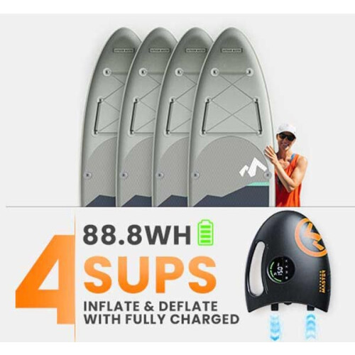 OUTDOOR MASTERS SHARK 2S - ELECTRIC PADDLE BOARD PUMP WITH BATTERY 2