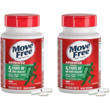 Move Free Advanced Plus MSM, 120 tablets - Joint Health Supplement with Glucosamine and Chondroitin (Pack of 2)