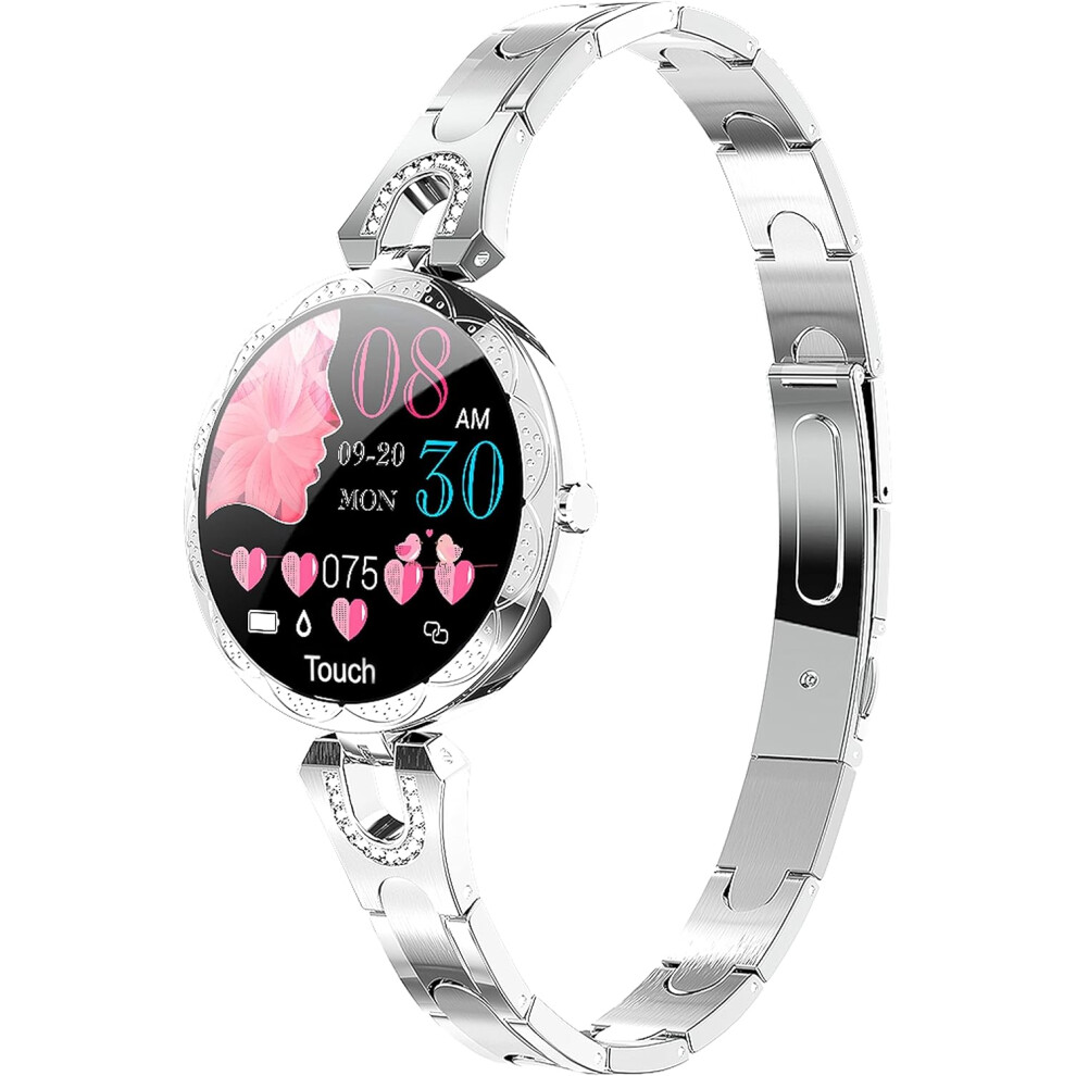 Women Smart Watch for Android iOS Phone Fitness Tracker Waterproof Activity Tracker Pedometer Step Calories Counter Sleep Monitor Health Smartwatch