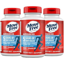 Move Free Advanced Glucosamine Chondroitin, MSM + Vitamin D3, Strength Flexibility & Bone + Immune Health Pk Of 3