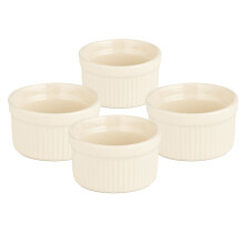 Barbary & Oak Foundry Ceramic Ramekins, Set of 4 in Camembert Cream BO875004CRM