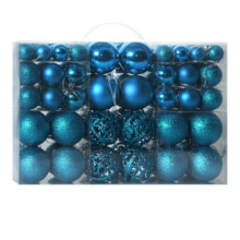 (Lake Blue) Christmas Baubles Xmas Tree Hanging Balls Ornamentsl Pendant Festival Set of 100