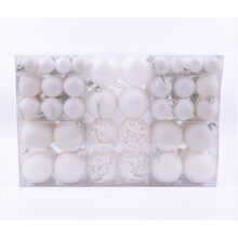 (White) Christmas Baubles Xmas Tree Hanging Balls Ornamentsl Pendant Festival Set of 100