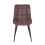 MCC (BROWN) 2Pcs Faux Matte Suede Leather Dining Chairs Alba 4