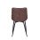 MCC (BROWN) 2Pcs Faux Matte Suede Leather Dining Chairs Alba 6