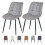 MCC (LIGHT GREY) 2Pcs Faux Matte Suede Leather Dining Chairs Alba 1