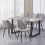 MCC (LIGHT GREY) 2Pcs Faux Matte Suede Leather Dining Chairs Alba 3