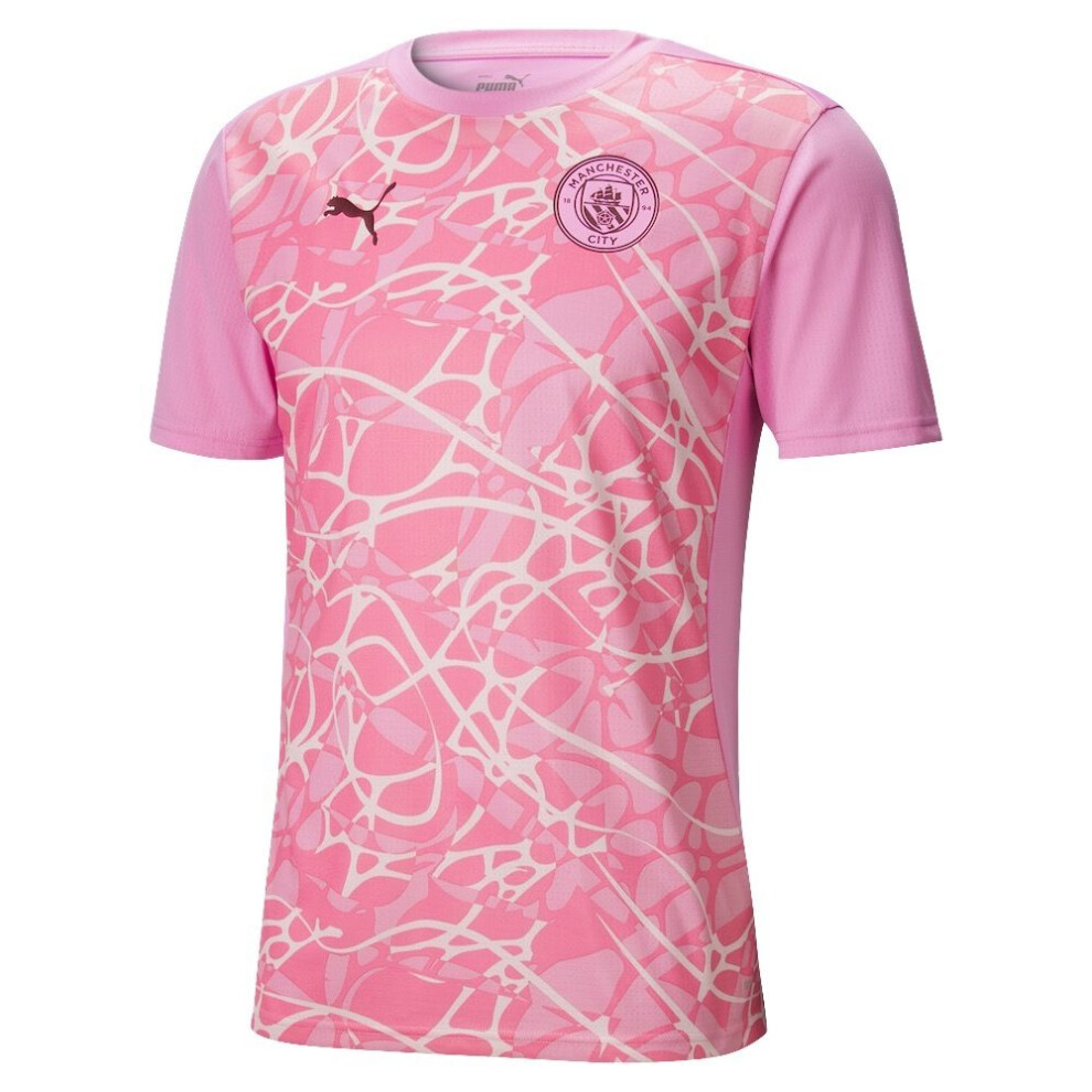 (2XL) Manchester City Pink Pre-Match Jersey 2024/25