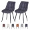 MCC (SLATE) 2Pcs Faux Matte Suede Leather Dining Chairs Alba 1