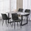MCC (SLATE) 2Pcs Faux Matte Suede Leather Dining Chairs Alba 3