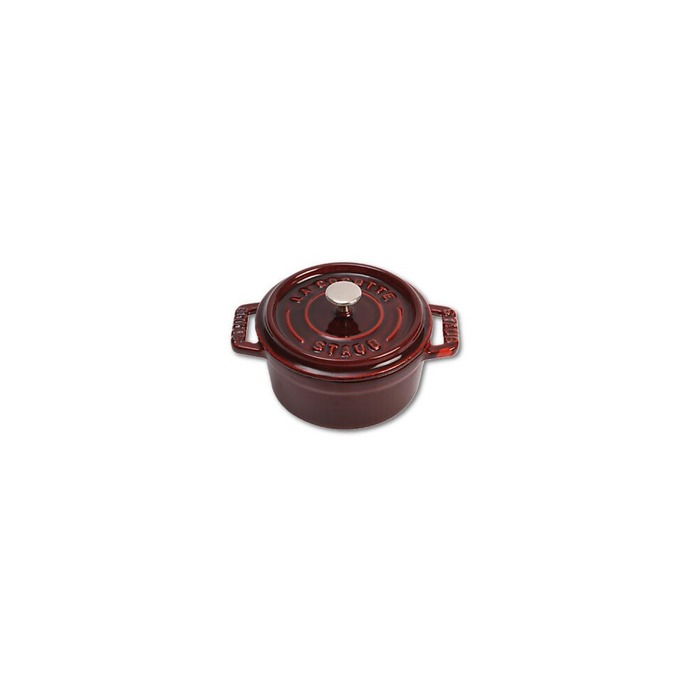 Staub Mini Round Cast Iron Pot - 250 ml, Grenadine