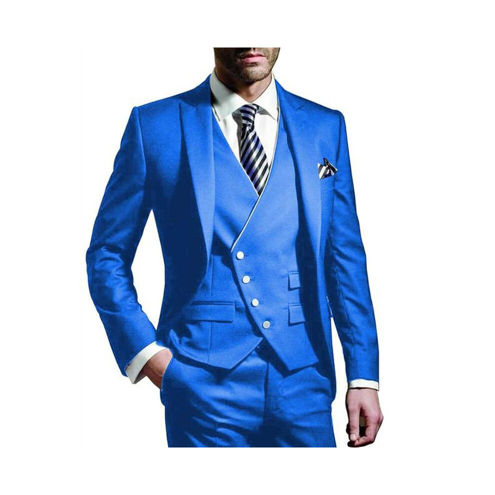 (blue, XXS) Men's Suits Slim Fit, 3 Piece Suit for Men Tuxedo Suit Set-image-OPC-PFCJHY8-NEW