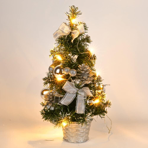 LED Tabletop Christmas Tree Pre-Lit Mini Artificial Holiday Decoration 1