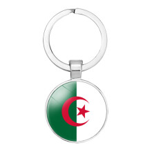 (Algeria) Durable African Country Flag Keychain Charm Zinc Alloy For All Occasions