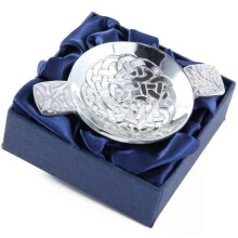 Mini Celtic Knot Interlace Design Scottish Pewter Toasting Bowl Quaich