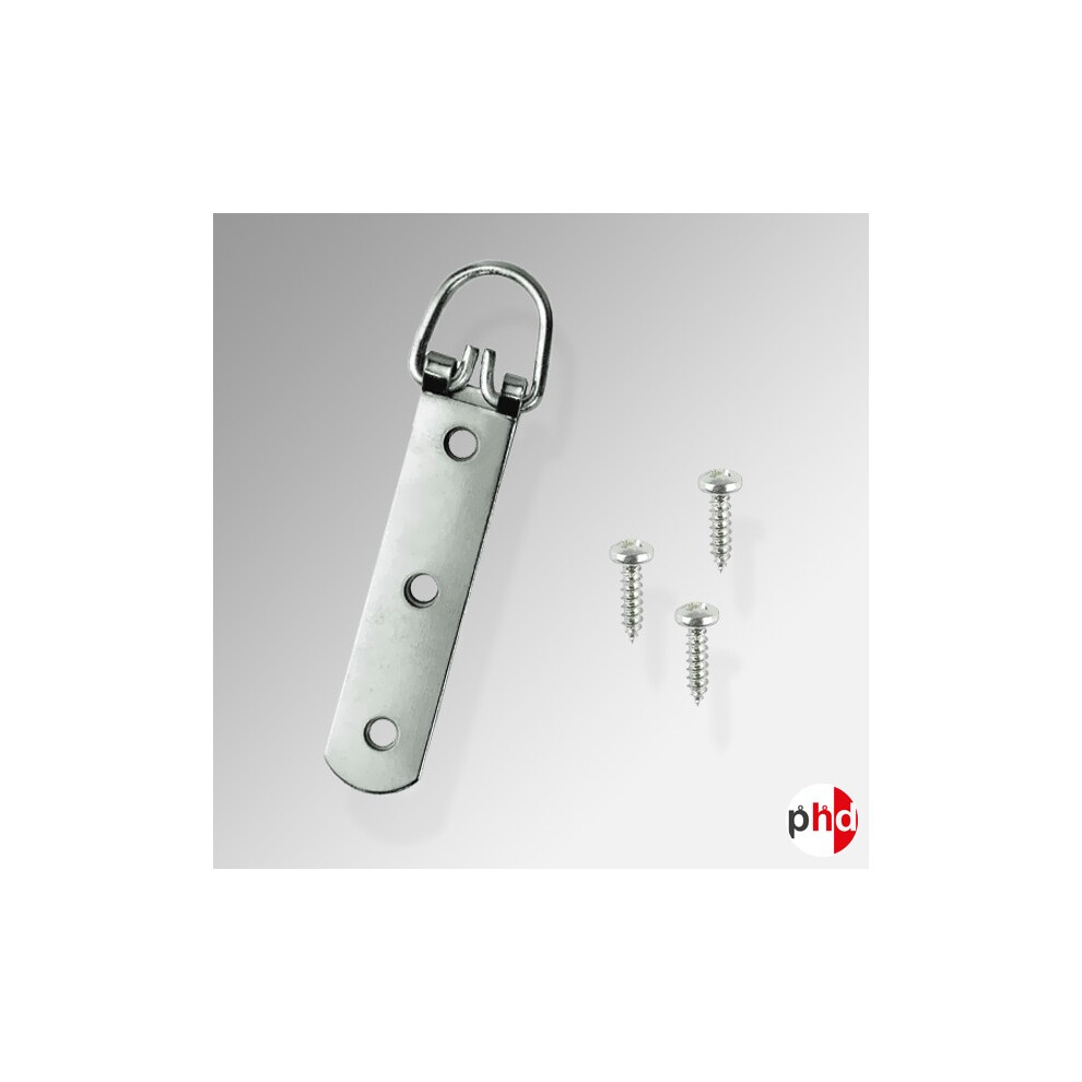 Strap Hanger Heavy Duty Picture Frame D-Ring 3 Hole Inc. Screws (Pack Of 4) 9508145361815
