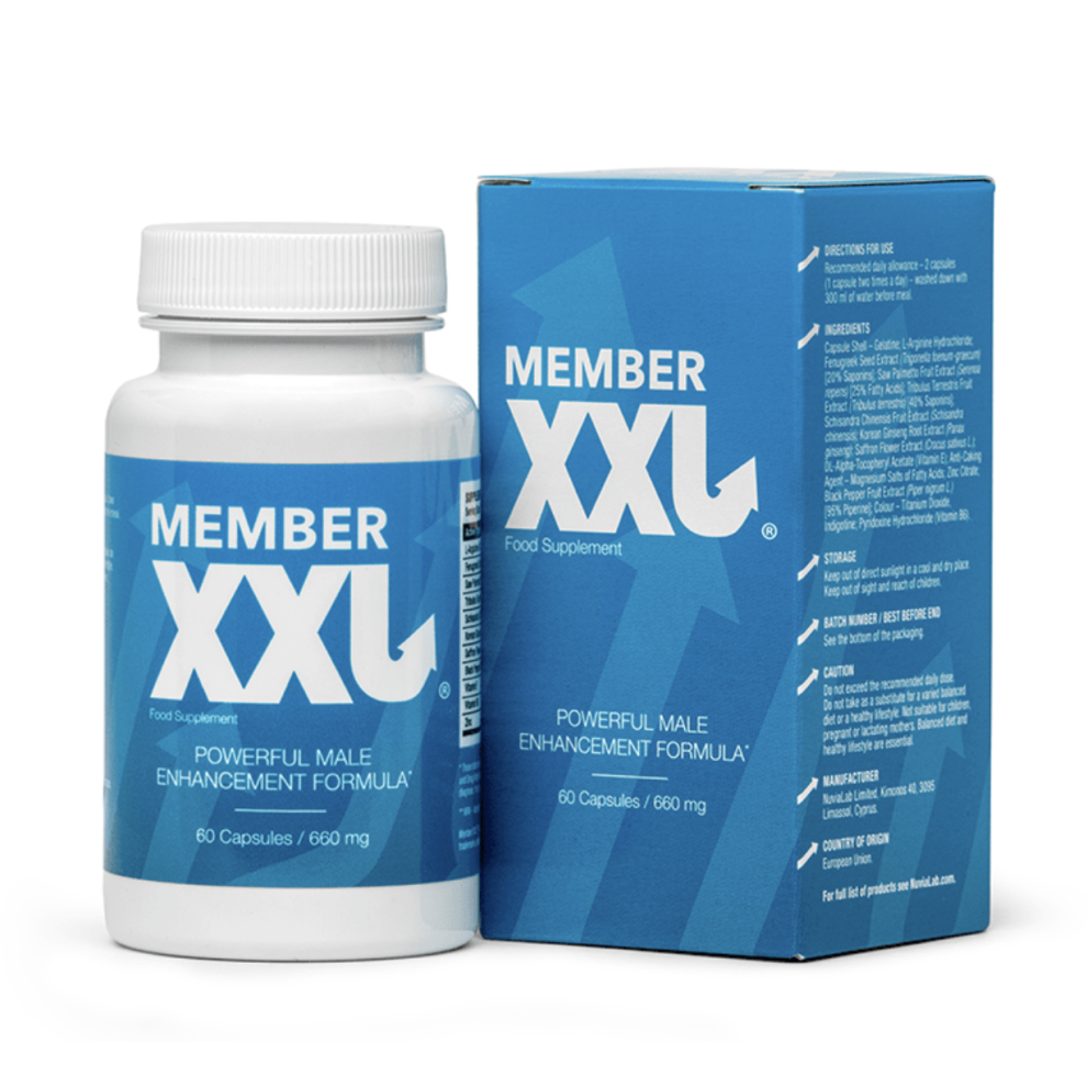 Nuvialab Member Xxl Powerful Male Enhancement Formula 60 Capsules