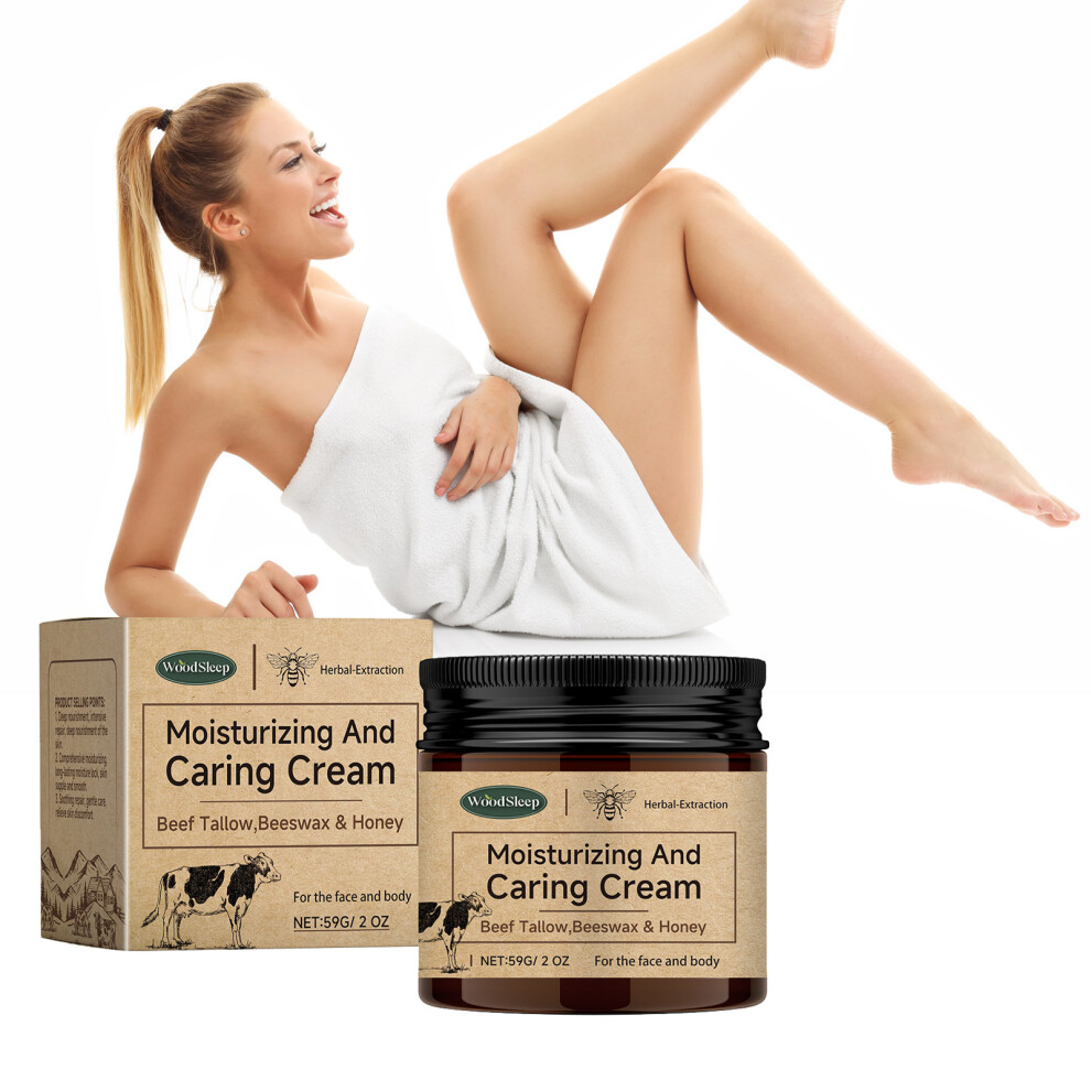 Woodsleep Hydrating Beef Tallow Cream For Luxurious Moisture And Supple Skin Feel