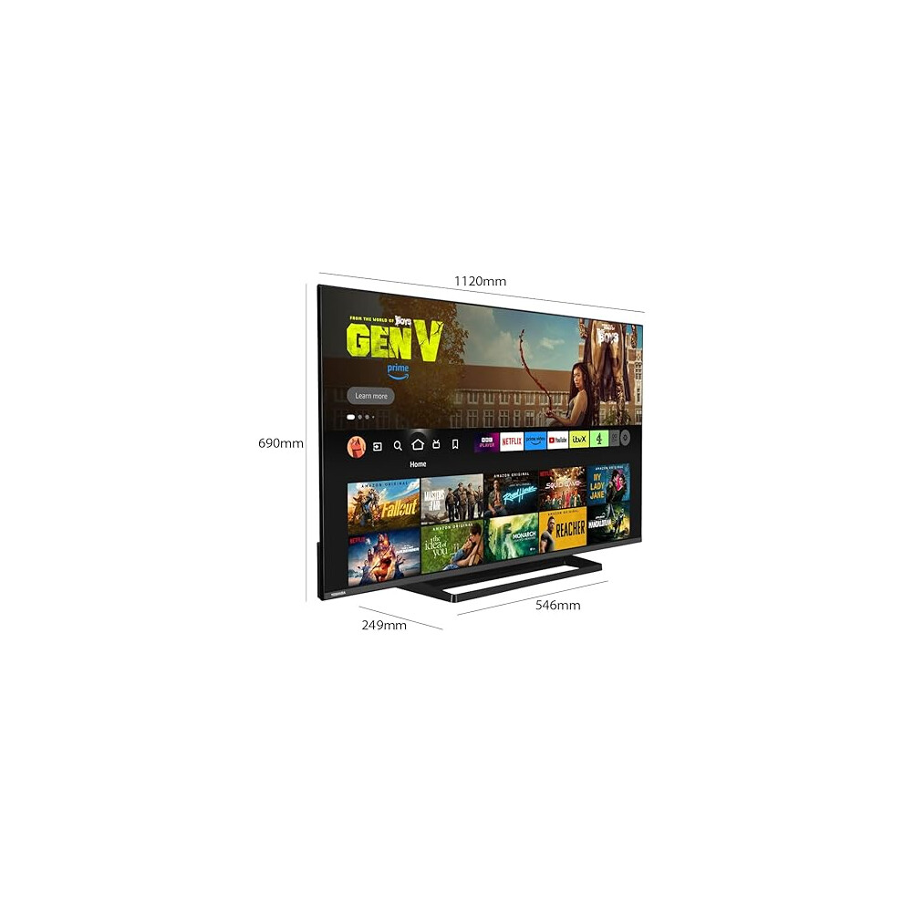 Toshiba Uf3f 50 Inch Fire 4K Hdr Tv, Tru Picture Engine, Hdr10, Dolby Vision & Atmos