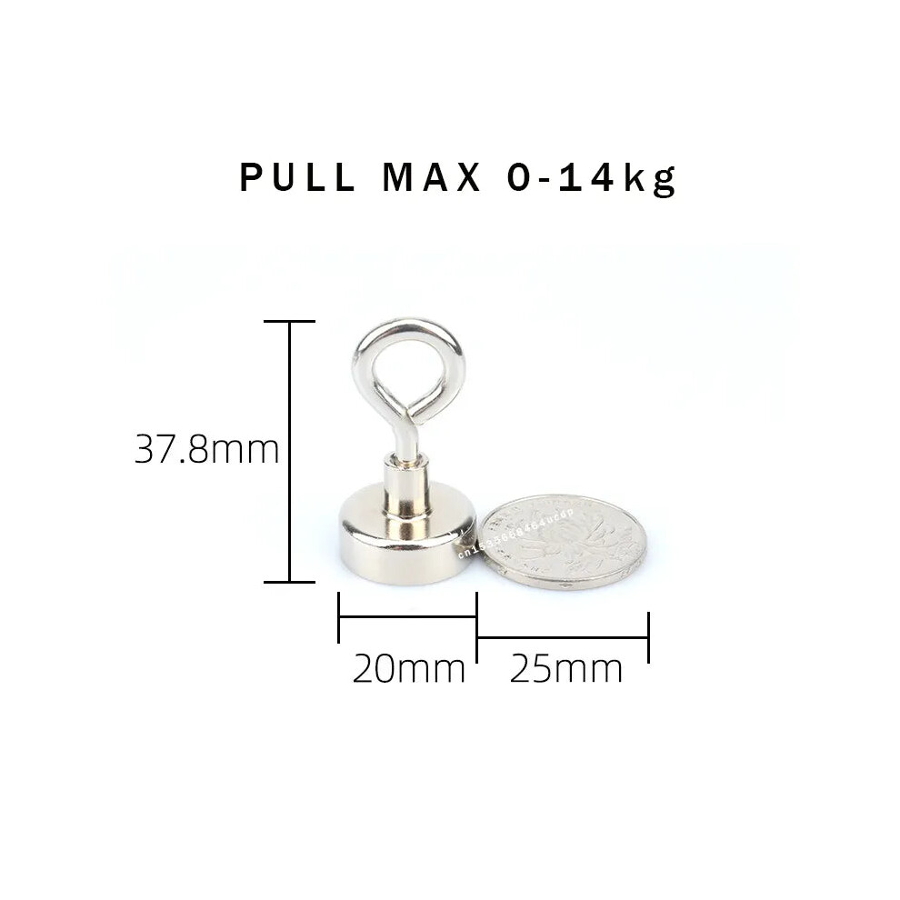 (D20 Pull Max 12Kg) N52 Super Strong Neodymium Fishing Magnets Hooks Salvage Magnets 4933056353430