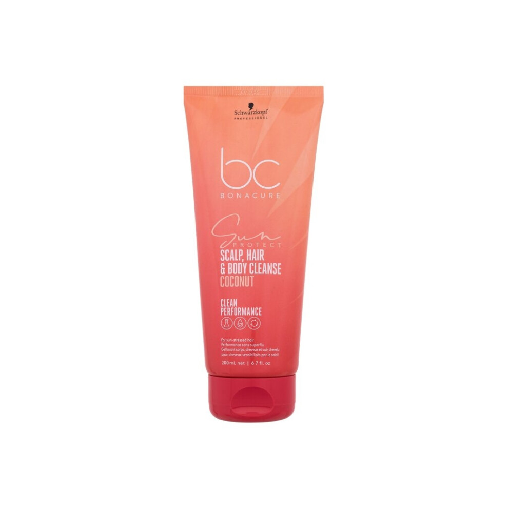 Schwarzkopf Professional - BC Bonacure Sun Protect Scalp, Hair & Body Cleanse Coconut - For Women, 200 ml