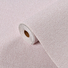 (Pink) Self Adhesive Wallpaper Waterproof Linen Real Texture 3m Bedroom Laundry Dining