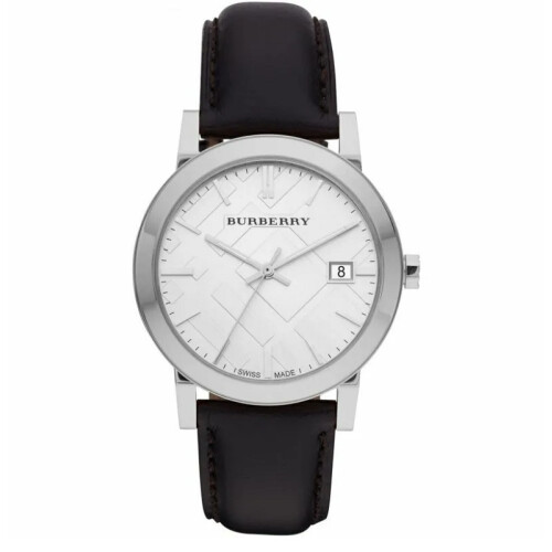 Burberry BURBERRY BU9008 UNISEX WATCH BLACK STRAP SILVER DIAL SILVER CASE 1