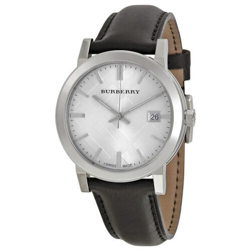 Burberry BURBERRY BU9008 UNISEX WATCH BLACK STRAP SILVER DIAL SILVER CASE 2