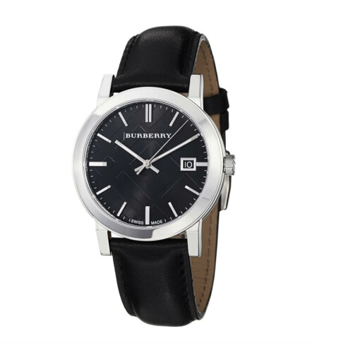 Burberry BURBERRY BU9009 UNISEX WATCH BLACK STRAP BLACK DIAL SILVER CASE 1