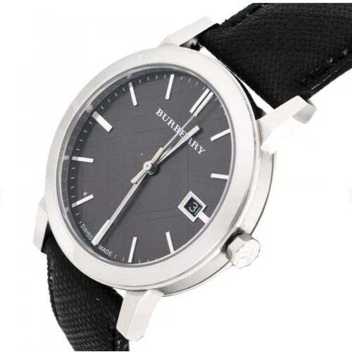 Burberry BURBERRY BU9009 UNISEX WATCH BLACK STRAP BLACK DIAL SILVER CASE 2