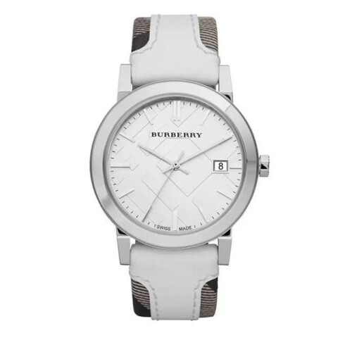 Burberry BURBERRY BU9019 UNISEX WATCH WHITE STRAP WHITE DIAL SILVER CASE 2