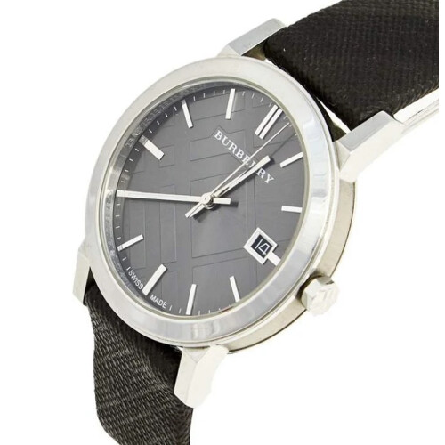 Burberry BURBERRY BU9024 UNISEX WATCH BLACK STRAP BLACK DIAL WITH SILVER CASE 2