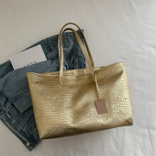 (Gold) 2024 Retro Stylish Tote Bag With Spacious Design Perfect For Daily Casual Use