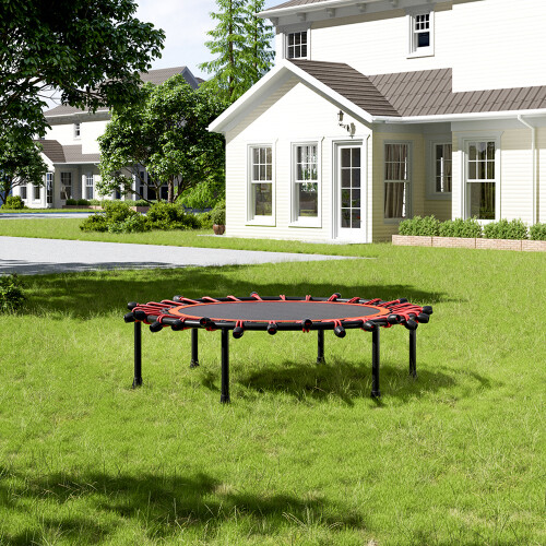 Living And Home (Black&Red) 40in Bungee Cords Round Trampoline 2