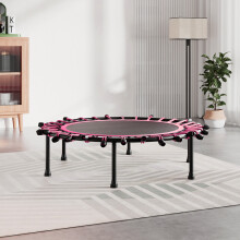 (Black&Pink) 40in Bungee Cords Round Trampoline