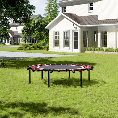 Living And Home (Black&Pink) 40in Bungee Cords Round Trampoline 2