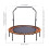 Living And Home 48in Bungee Cords Foldable Round Trampoline with Adjustable U-Handle Bar 8