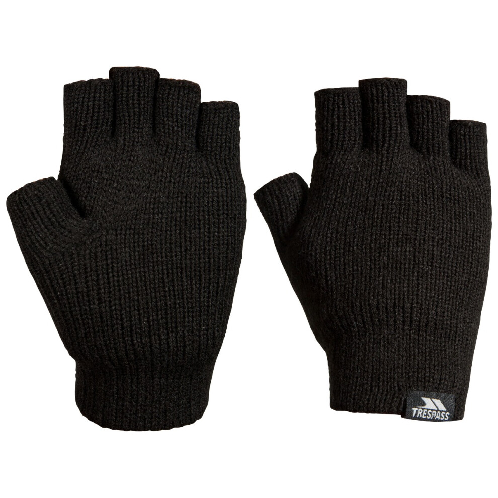 (L/XL, Black) Trespass Unisex Fingerless Gloves Dita