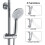 AICA Exposed Thermostatic Shower Mixer Set Twin Head Rainfall Chrome Silver 6