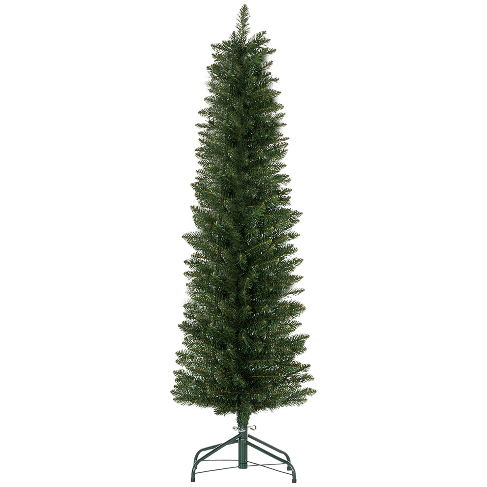 HOMCOM 5 Foot Artificial Pencil Christmas Tree With Branches, Green