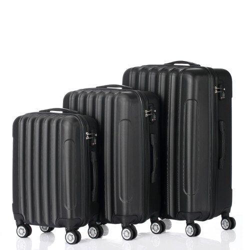 3 Pcs Suitcase Lightweight ABS Luggage 4 Spinner Wheels Trolley Case 1
