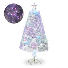4ft 120 Branch Fiber Optic PVC Branch Iron Bracket Home Christmas Tree