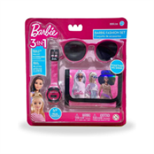 Barbie 3-In-1 Gift Set With LCD Watch Sunglasses & Wallet - Pink