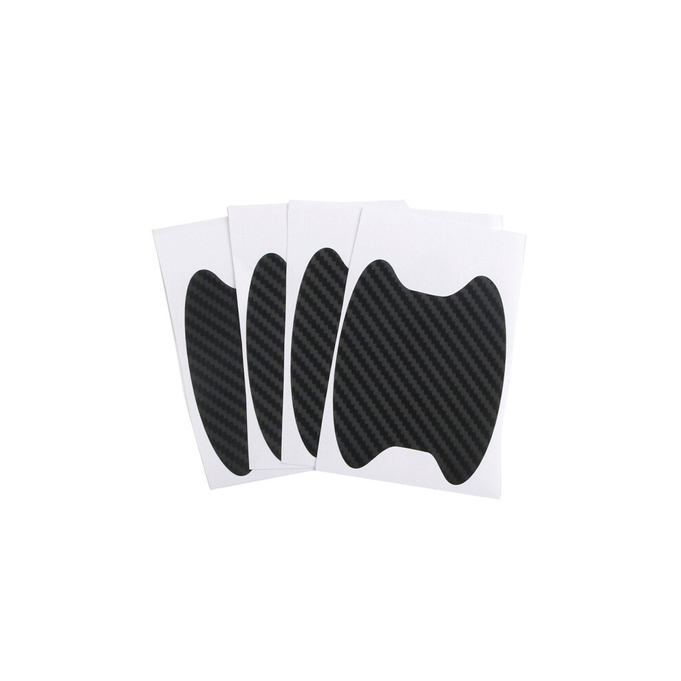 (4Pcs-) 4Pcs Carbon Fiber Car Door Handle Protector Film Anti-Scratch Sticker Black 4142340563794