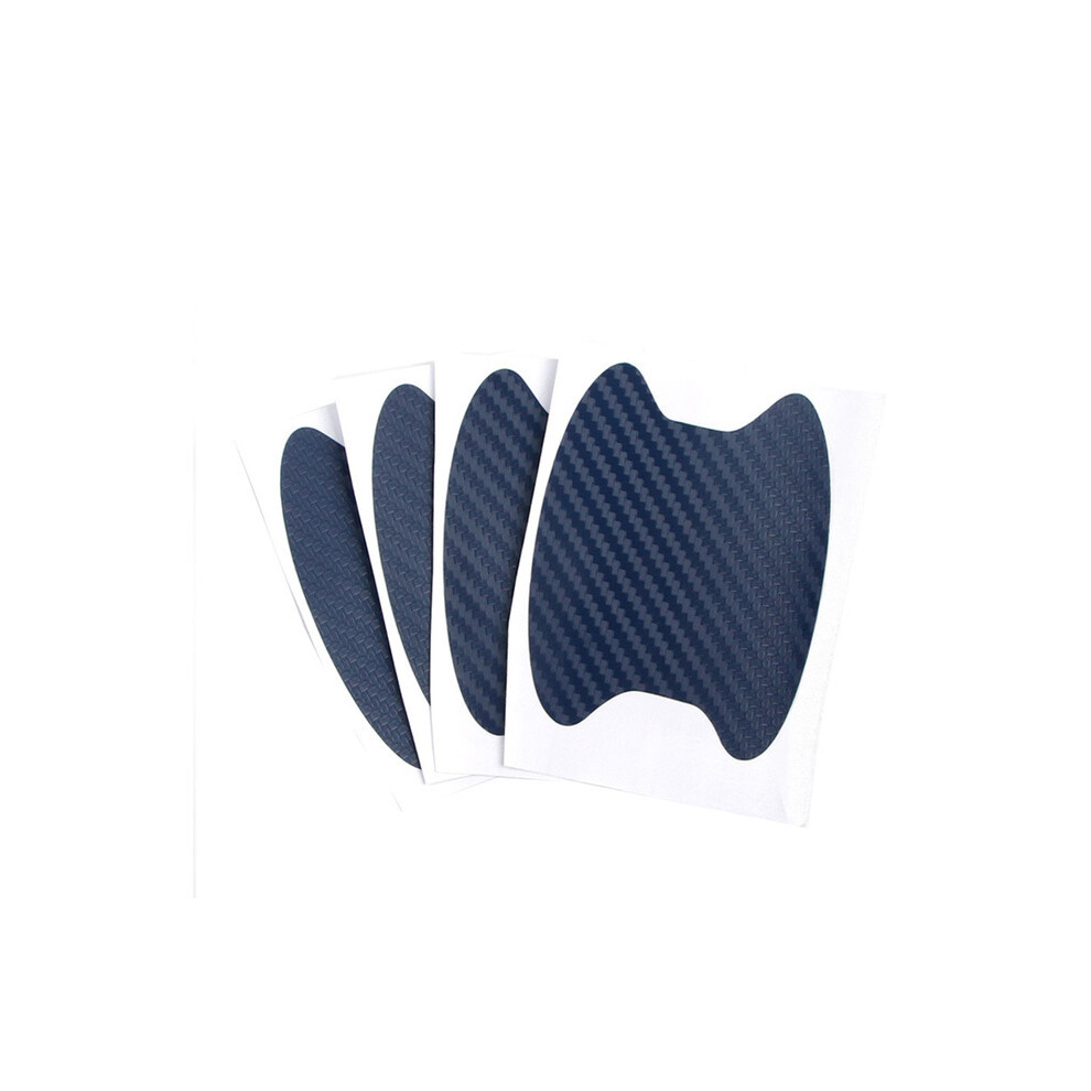 (4Pcs-) 4Pcs Carbon Fiber Car Door Handle Protector Film Anti-Scratch Sticker Blue 4142340563831