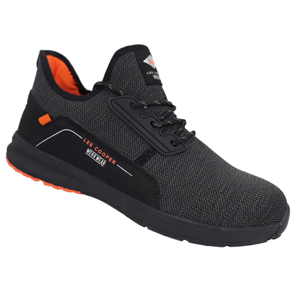 (Black, 10) Lee Cooper Workwear Mens SB Lightweight Steel Toe Cap Safety Work Trainer Shoes