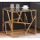 Comfy Living (Gold) Glass and Metal Square End Table Side Table In Gold Or Silver 1